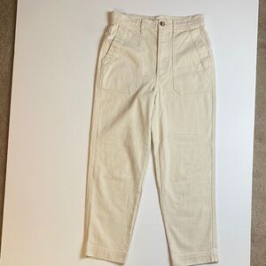 Madewell Women's Cream Straight Leg utility Pants